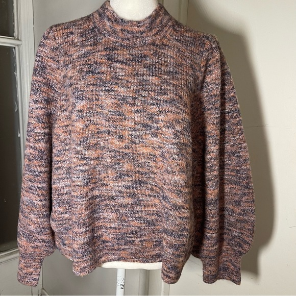 MADEWELL Space-Dyed Eaton Puff-Sleeve Pullover Sweater XXL - Picture 3 of 5